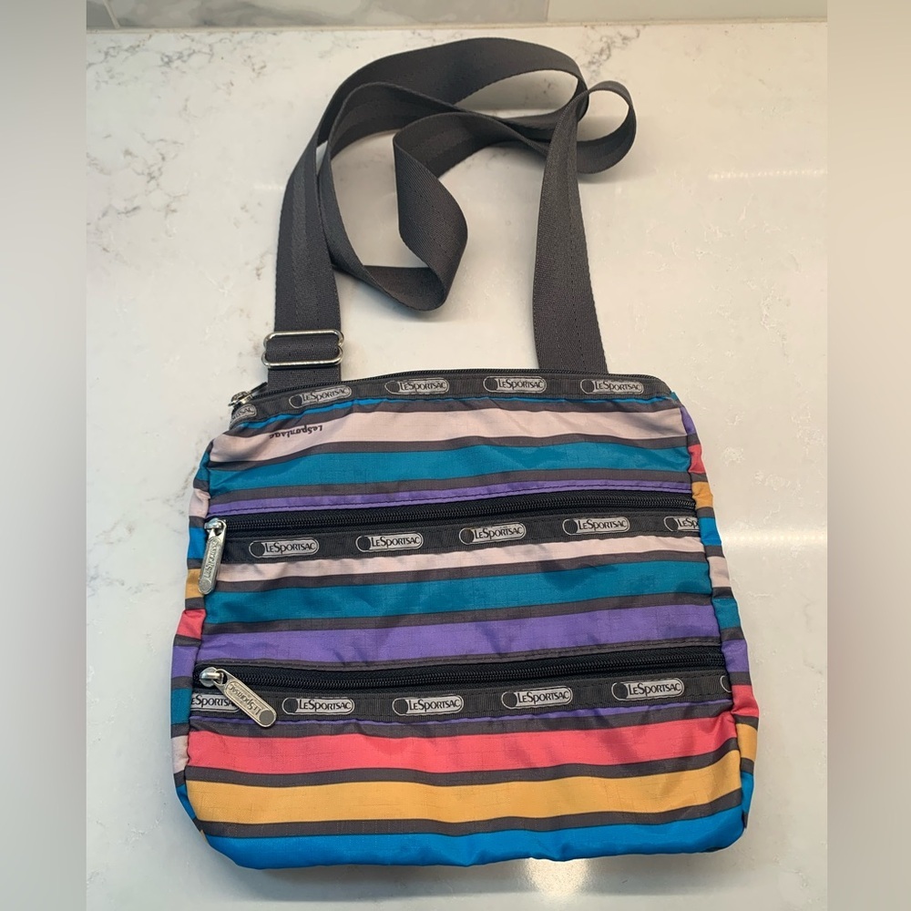 Lesportsac Multicolor Striped Crossbody Bag